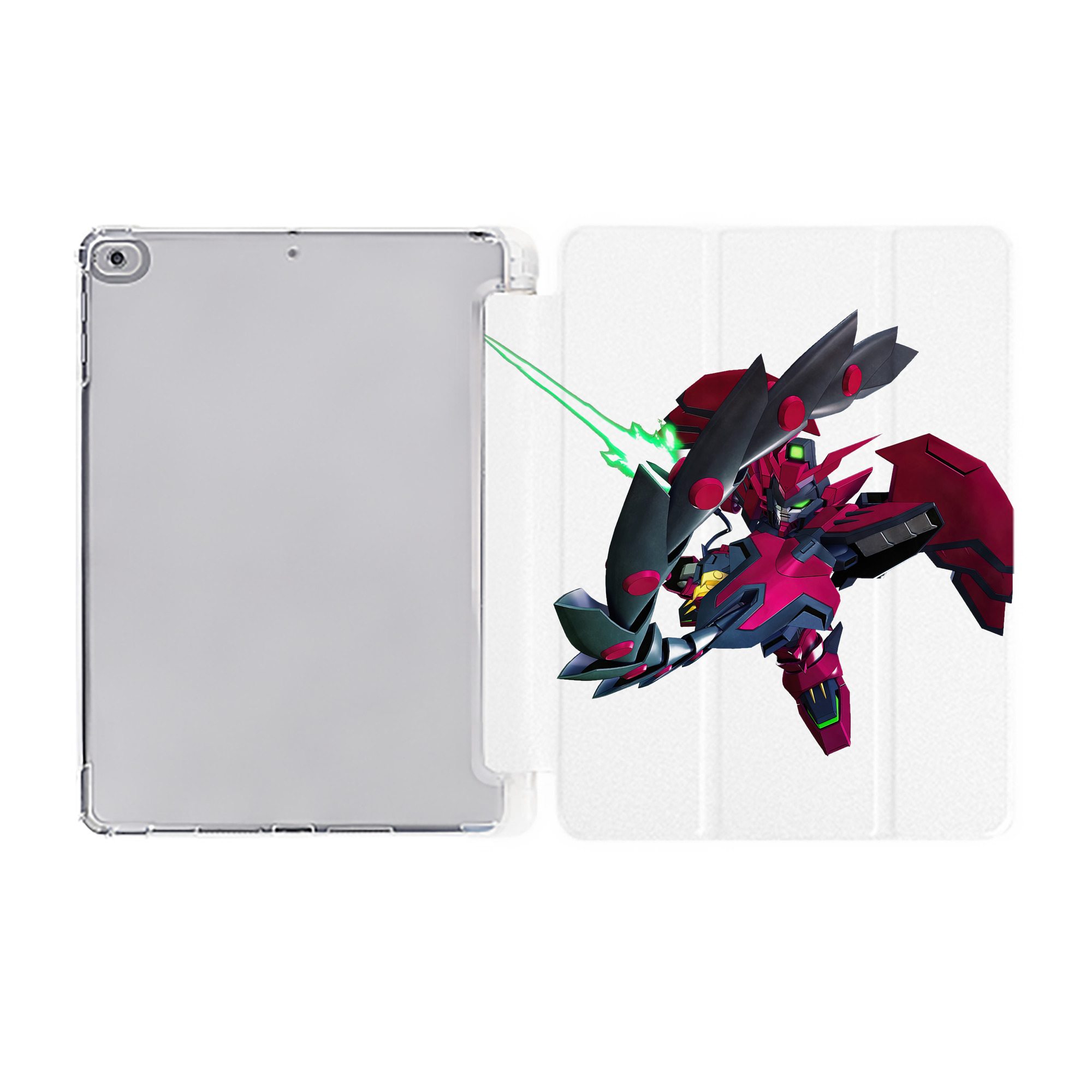 （画像用） 機動戦士ガンダム Mobile Suit Gundam IPad ケース ペン収納付き 三つ折りスタンド PUレザー×シリコン 対応機種9.5/10.5/10.9インチ